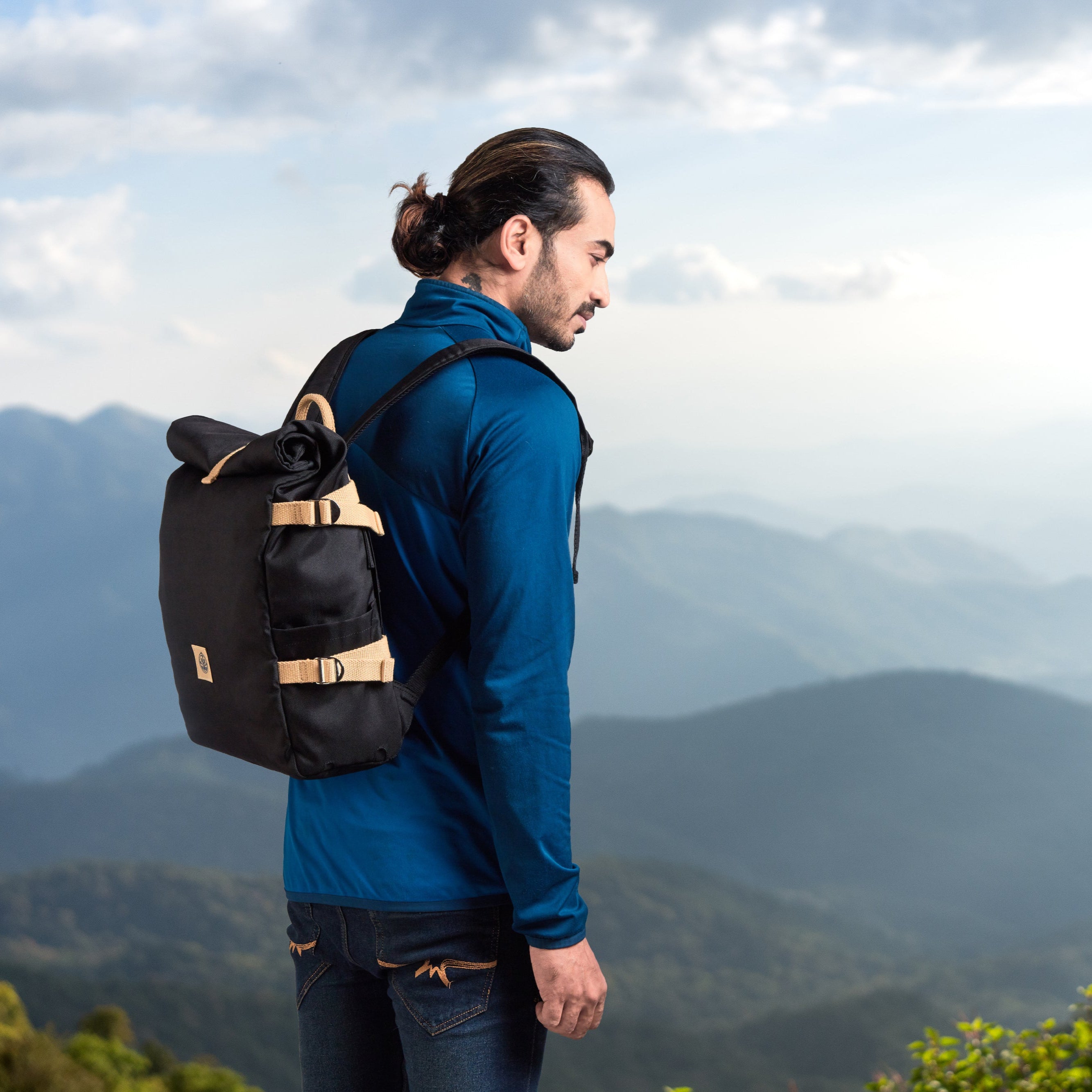 Re.32 Cycle | Rolltop Rugzak Zwart