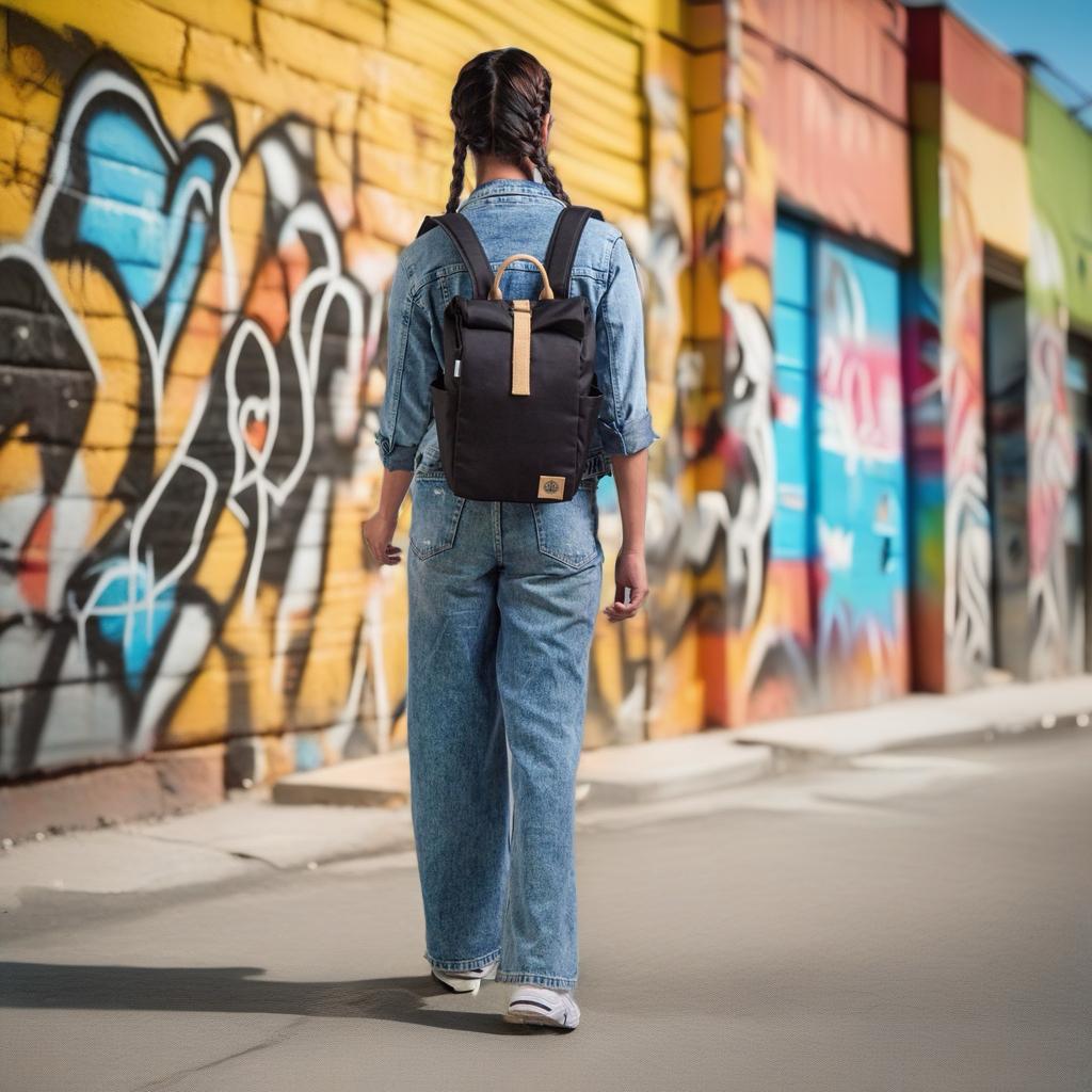 Re.18 Cycle | Rolltop Rugzak Mini Zwart