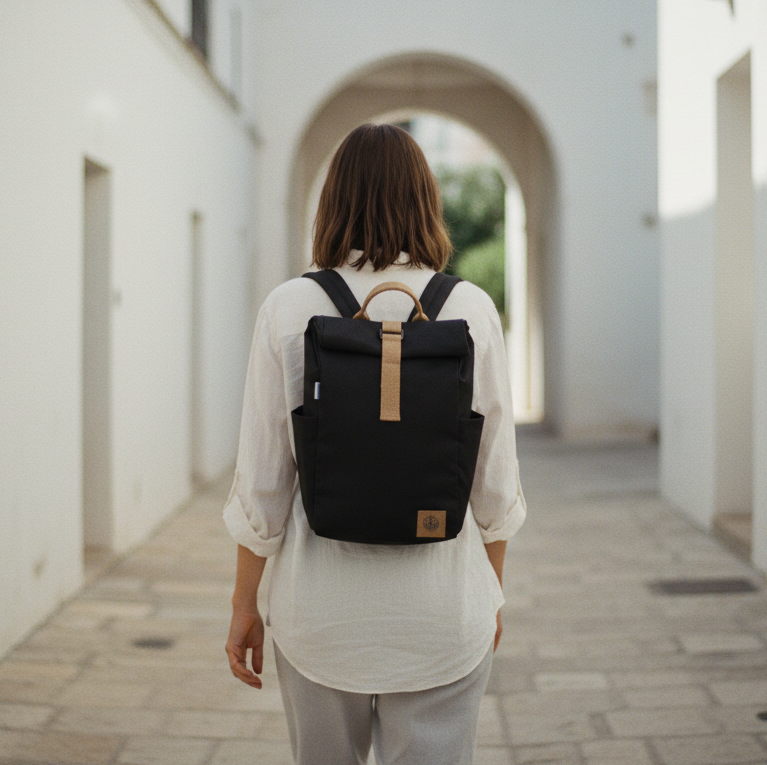 Re.18 Cycle | Roltop Rugzak Mini Zwart