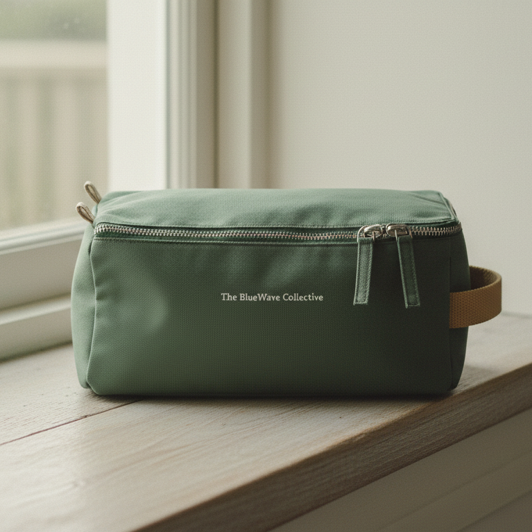 Re.8 Sand Toiletry Bag - Olive