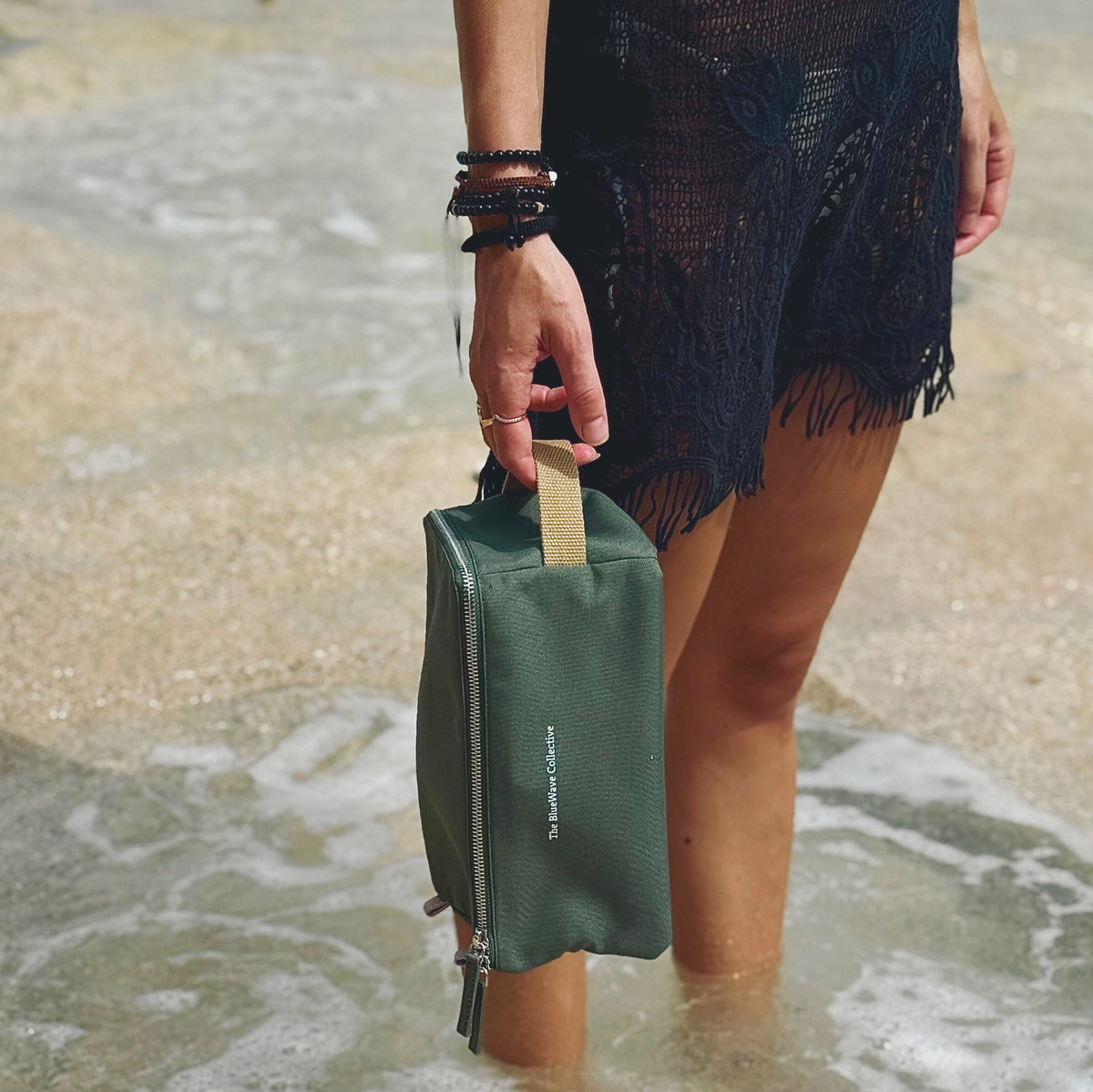 Re.8 Sand Toiletry Bag - Olive
